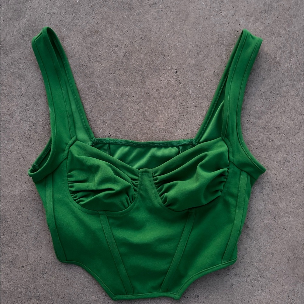 Green Bustier Top